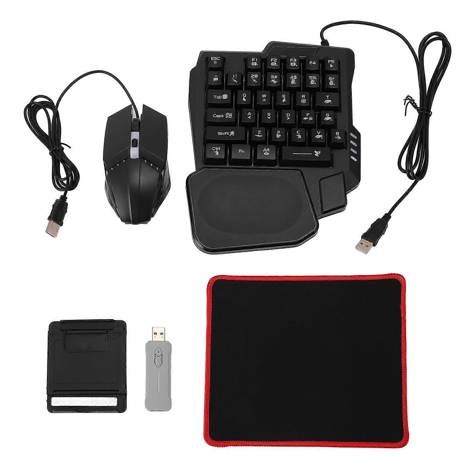 Gaming Converter Smooth Bluetooth 5.2 Half Hand Game Keyboard Mouse with Recoil Control Android for Harmony