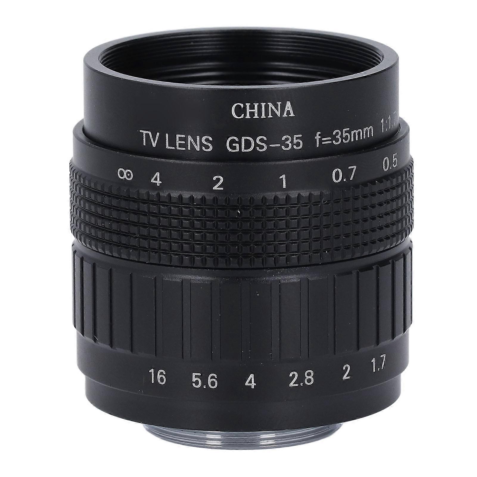 Manual Focusing Prime Lens 35mm F1.7 2/3in for TV Industrial Video Microscope Camera
