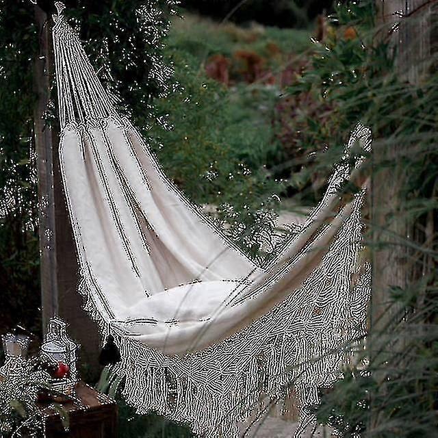 Hammock Boho Double 150cm Chair Style Brazilian Macrame Fringed