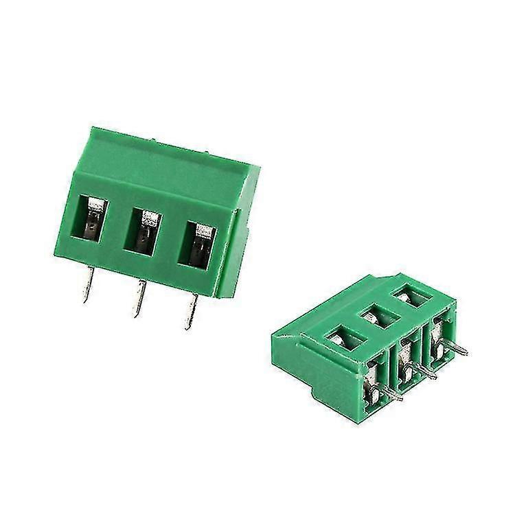 Suxm Premium 3 Position 3 Pin Plug-in Pcb Terminal Block, 5.08mm Pitch Pcb Mount Screw Terminal Block Connector (300v / 25a, Green-60pcs)