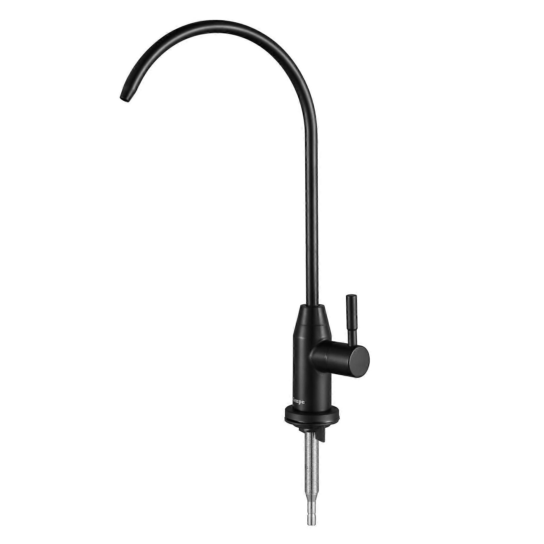 Reverse Osmosis Drinking Water Filter Tap Bar Sink Filtered Kitchen Faucet (Black)