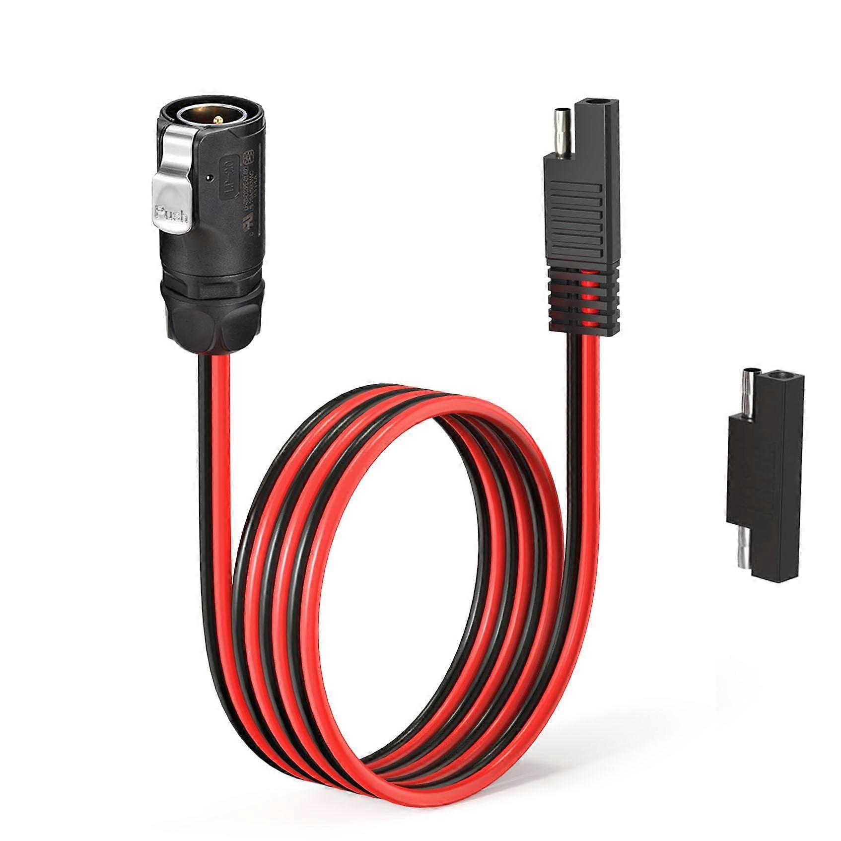 2 Pin Power Industrial Circular Connector 10AWG Furion Solar Plug SAE Reverse Adapter for RV Solar Ports 6FT