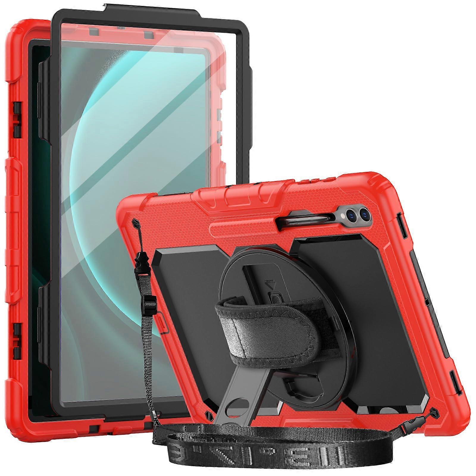 Case Compatible with Galaxy Tab S10 Ultra/ S9 Ultra/ S8 Ultra 14.6 Inch with Screen Protector | Red