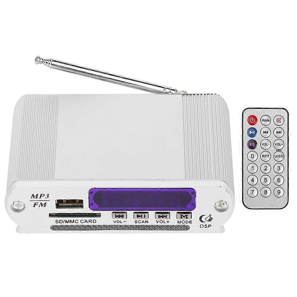 Portable Car MP3 USB Memory Card Player FM Radio Remote Control 1in Display Stereo Music