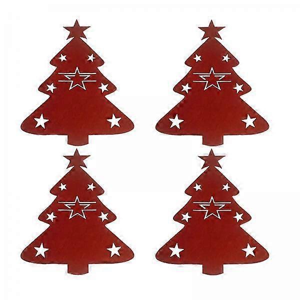 4x 4x Porte-couverts de Noël Porte-argenterie Couverture Table Décor de Noël