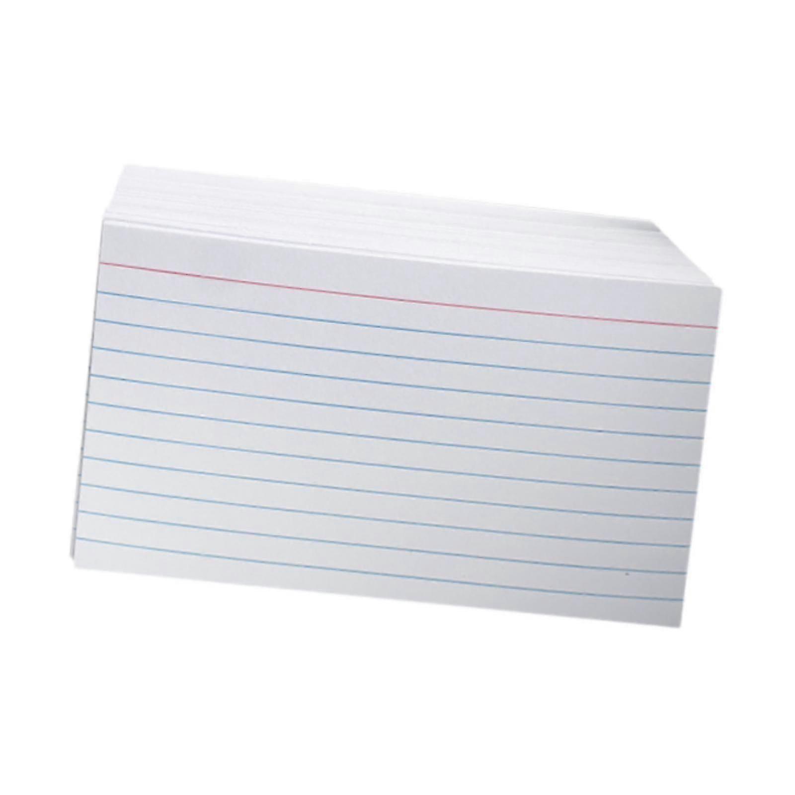 Ruled Memo Note Flashcards Study Cards Notecards for School Learning Meeting 200 sheet white