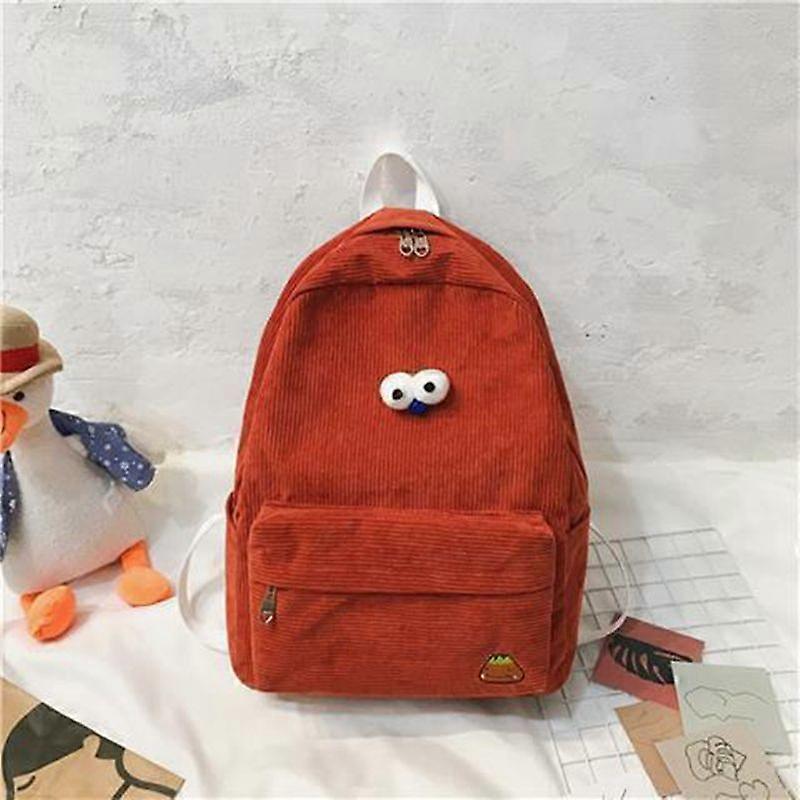 High School Backpack Corduroy Bag