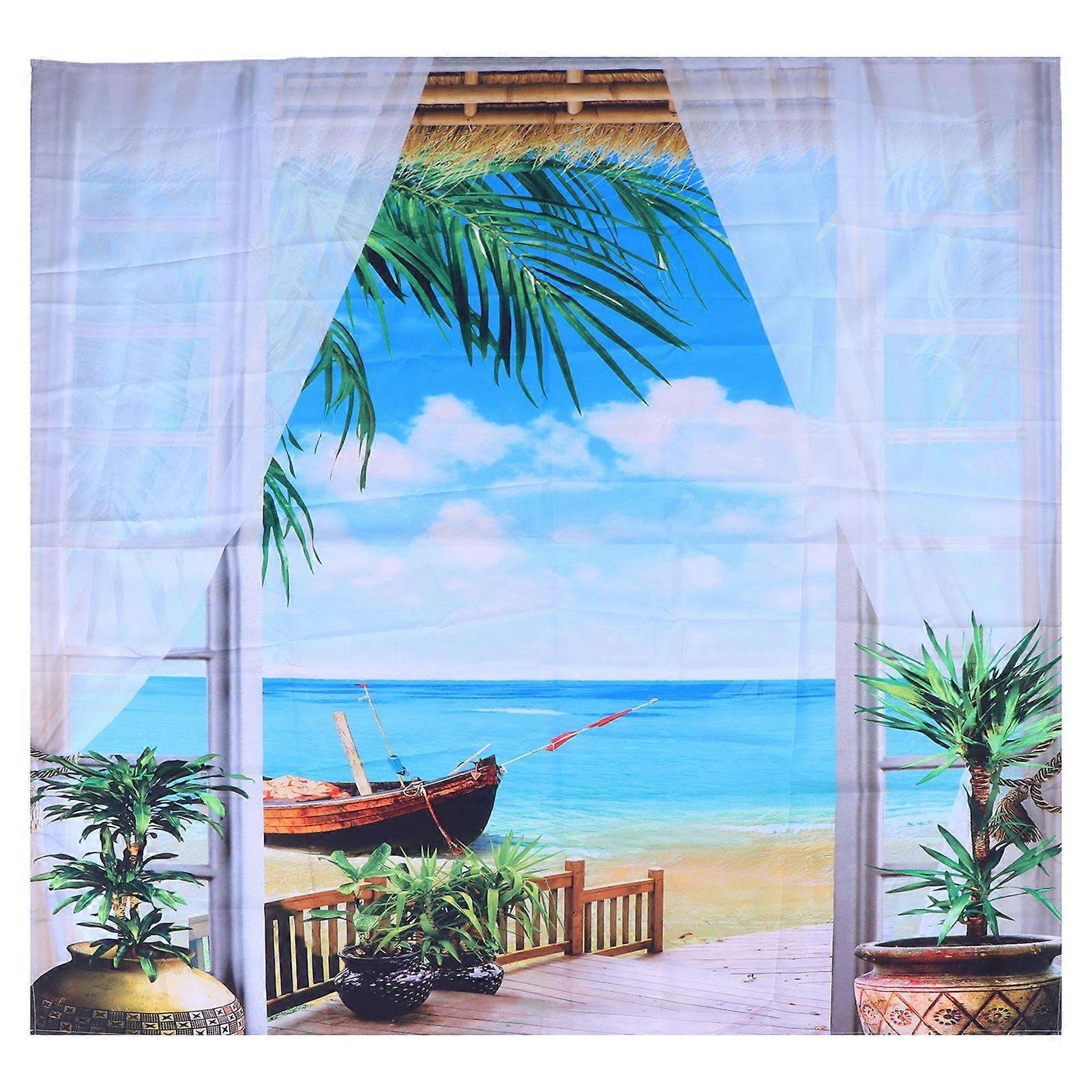 Home Tapestry Landscape Pattern Polyester Fabric Hanging Blanket for Bedroom Balcony