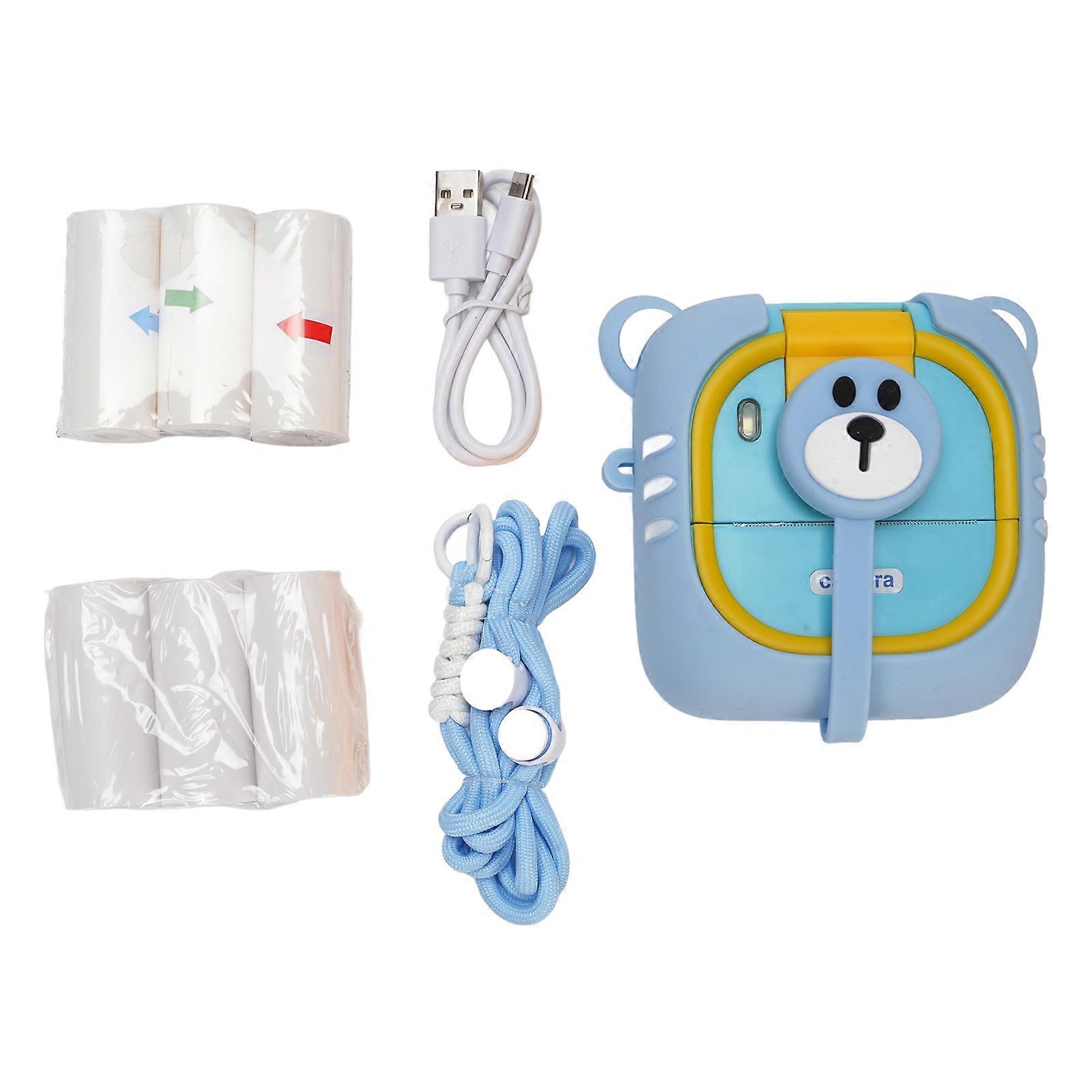 Multifunctional Digital Print Camera - 2.4" Display, Rotating Lens, Games & More