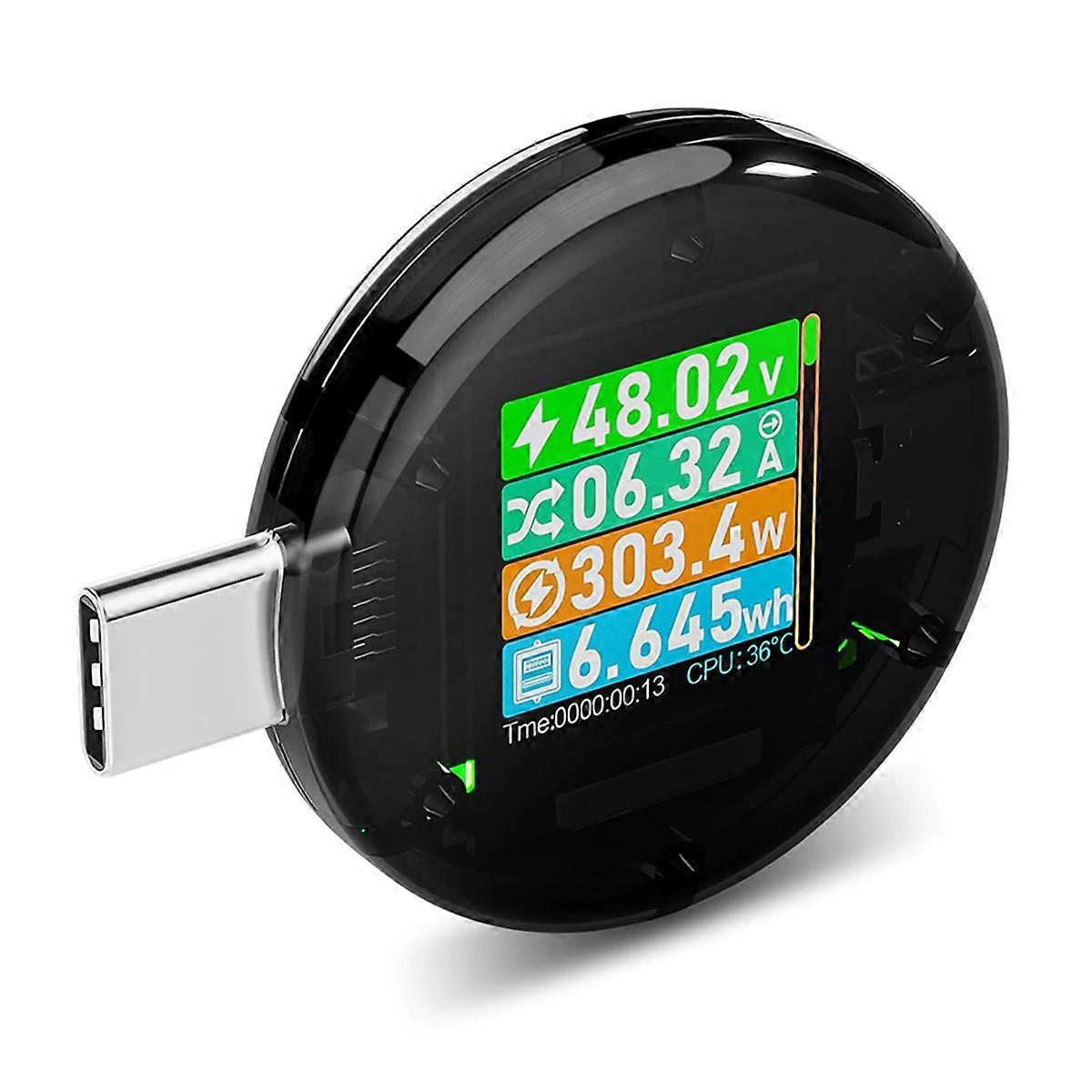 USB C Power Meter Tester, USB Multimeter Voltage Current Amp Volt Detector Digital Tester for Charge
