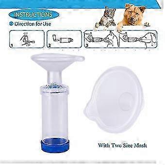 Inhaler Spacer,cat Inhaler Feline Aerosol Chamber,come With 2 Size Mask Cat/dog For Cat/dog And Inst