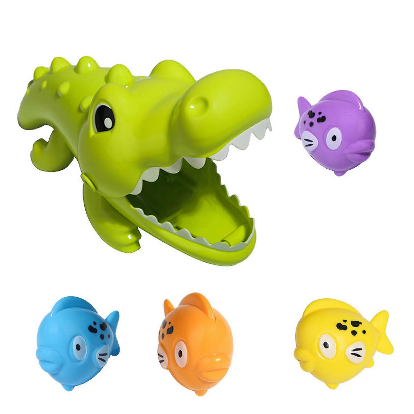 Creative Alligator Catching Fish Game Bath Toy Set For Kids Enhancing Creativity And Fine Motor Skill Development Toy
