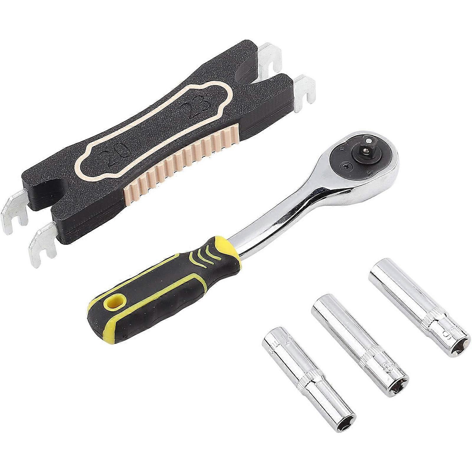 3D Printer Nozzle Cleaning Kit Heating Block Nozzle Removal Tool Extruder Hex Socket Wrench for 3/V6 Extruder Printer