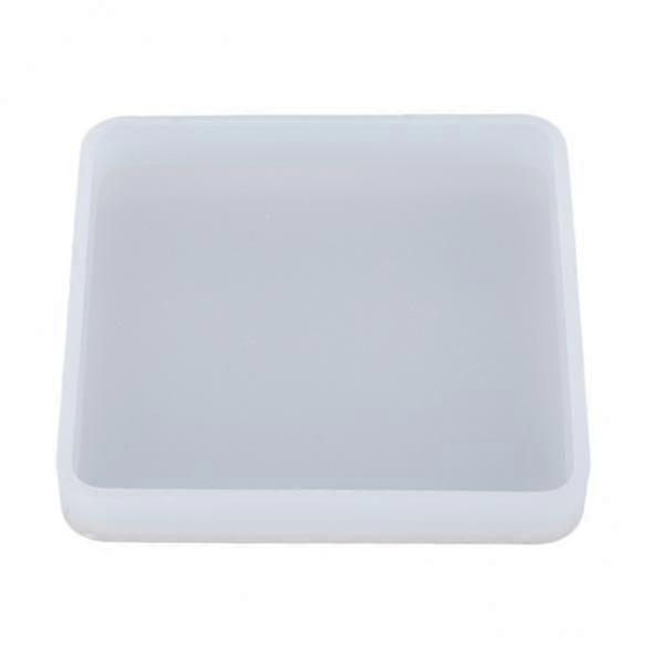 4xSilicone Mold Round /square Resin Mould for DIY Coaster Display Pad square 6cm
