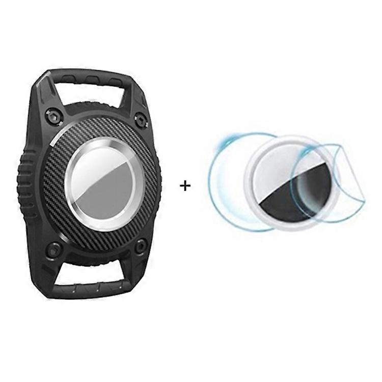 Compatible For Apple AirTag Locator Waterproof Protective Case Pet Collar Tracker TPU Cover, with Front Back Film Set