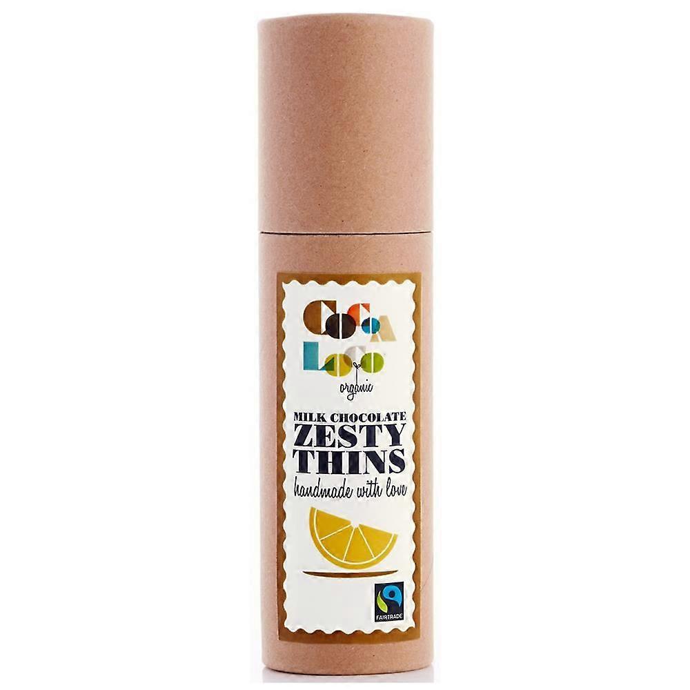 Cocoa Loco Organic F/T Zesty Orange & Milk Chocolate Thins 170g