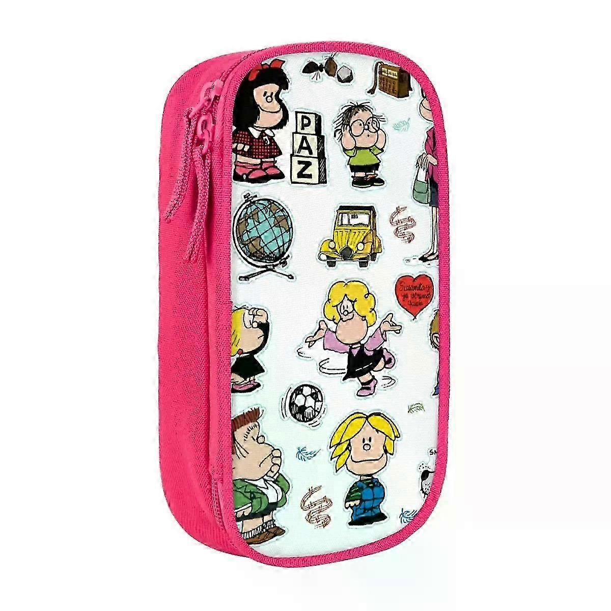 حقائب أقلام رصاص كرتونية جديدة تتميز بشخصيات مافالدا ، حقائب صندوق قلم مدرسية ذات سعة كبيرة للطلاب