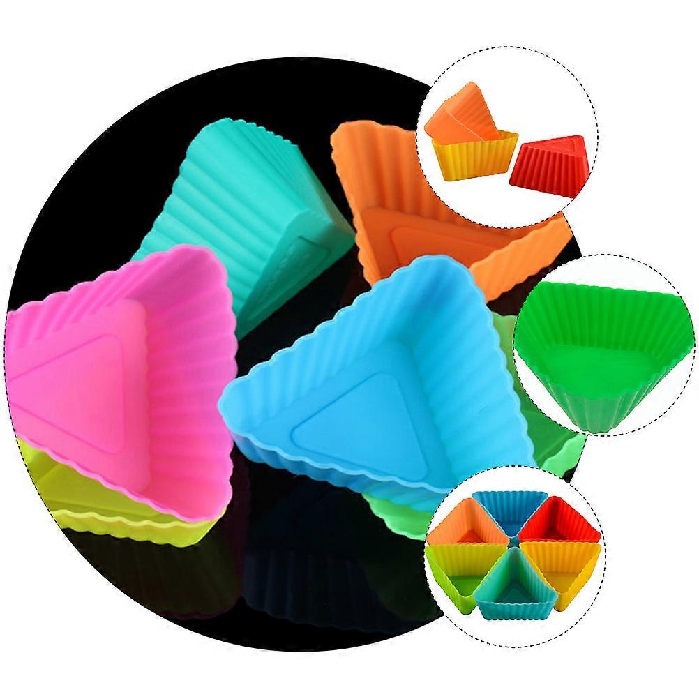 Here's a polished and professional product description for your **20pcs Food Grade Silicone Muffin Cake Molds Reusable Triangle Baking Cups**: