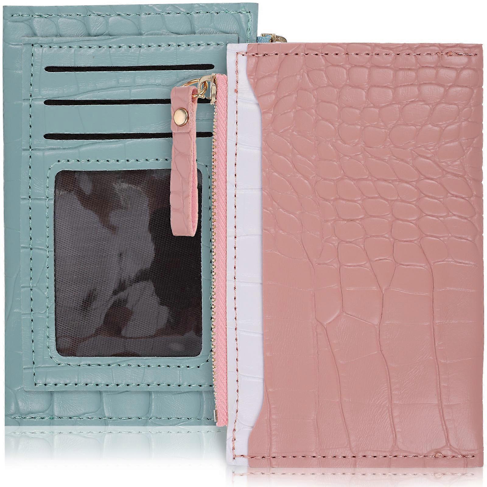 Pu Wallet for Women – Large Capacity Compact Coin Purse with Decorative Prints, Stylish Design for Daily Use Travel Shopping – 2pcs Set