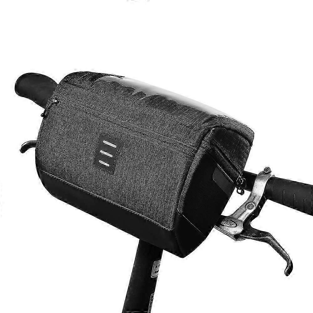 Water-Proof Bicycle Handlebar Storage Bag with Touch Screen Holder for Mobile Devices (3L)