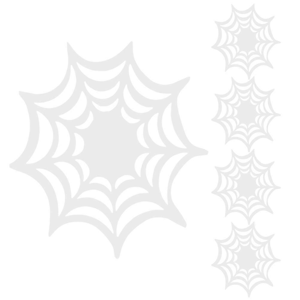 5pcs Glow in the Dark Halloween Spider Web Coasters, Reusable Fluorescent Silicone Mug Mats for Cups, Heat Resistant Drink Pads for Parties