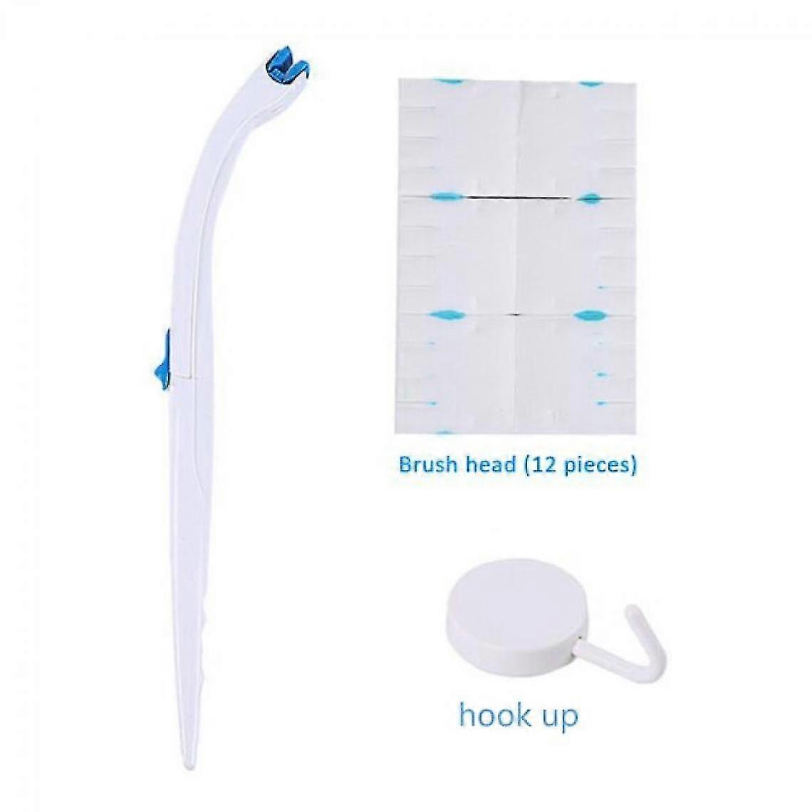 Disposable Toilet Brush with Handle, Hanger & 12 Cleaning Tools