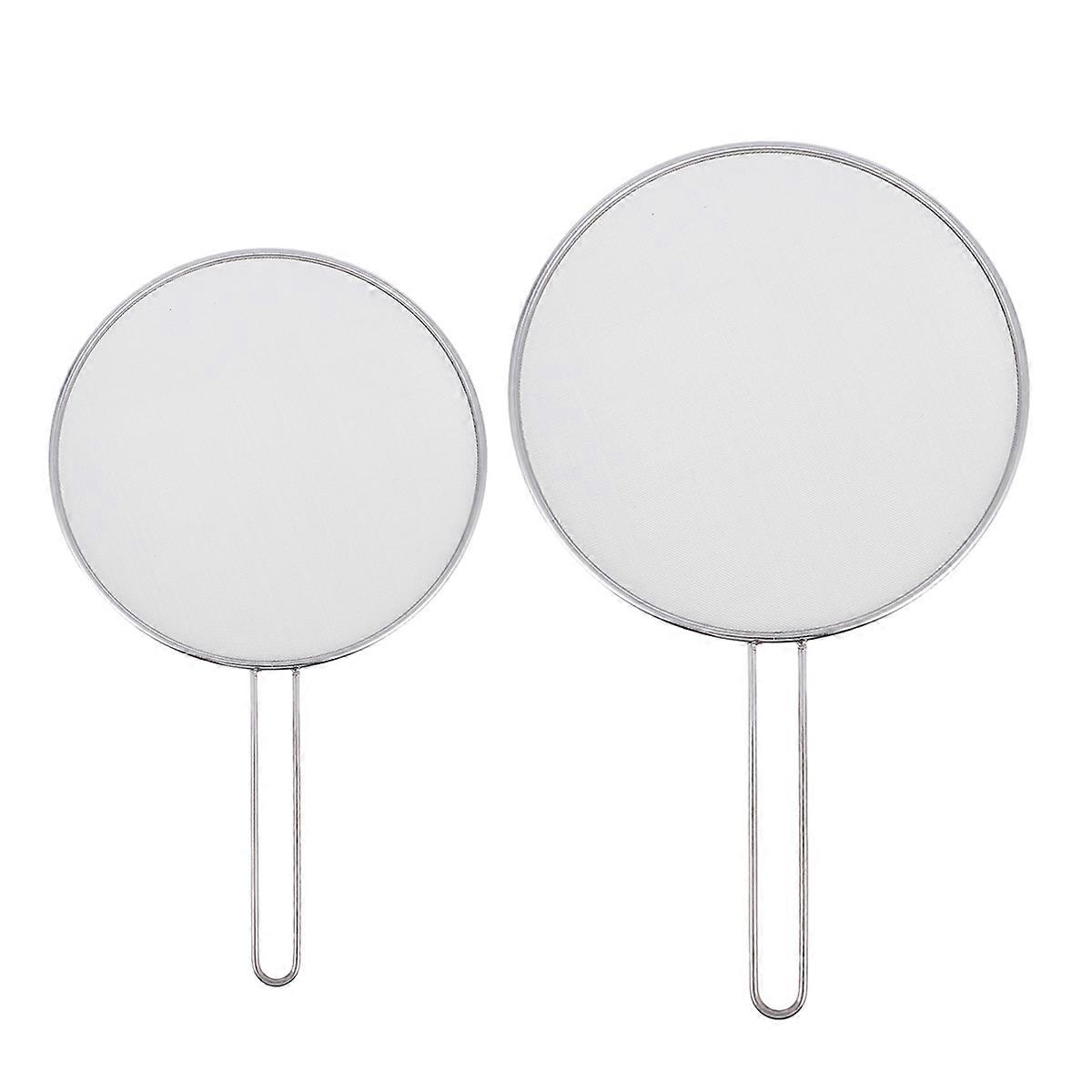 Stainless Steel Splatter Screen Mesh Cover for Pots – Heat Resistant Oil Filter Lid with Long Handle Cooking Accessory