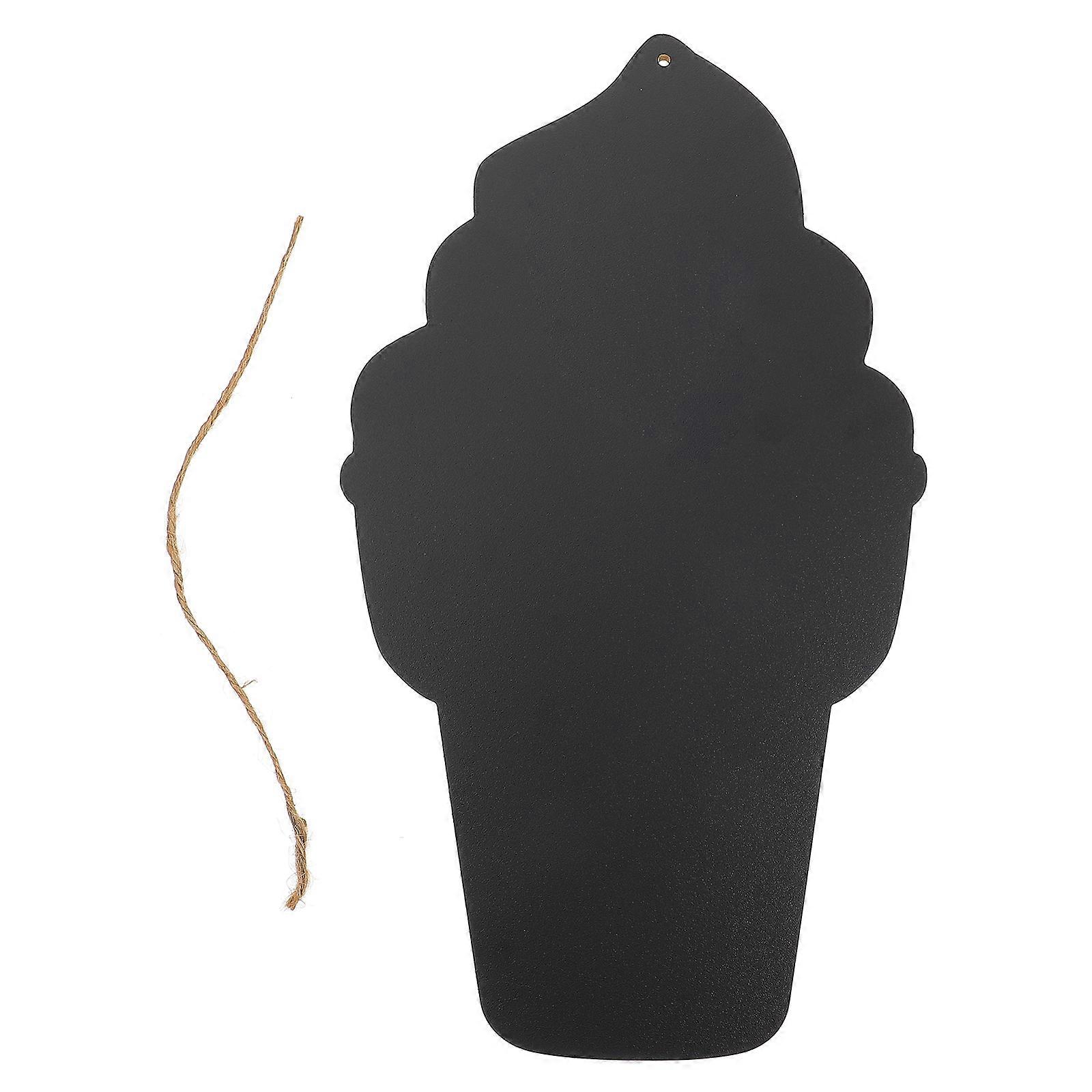 Ice Cream Shaped Blackboard for Writing Use Lightweight and with Synthetic Material Black