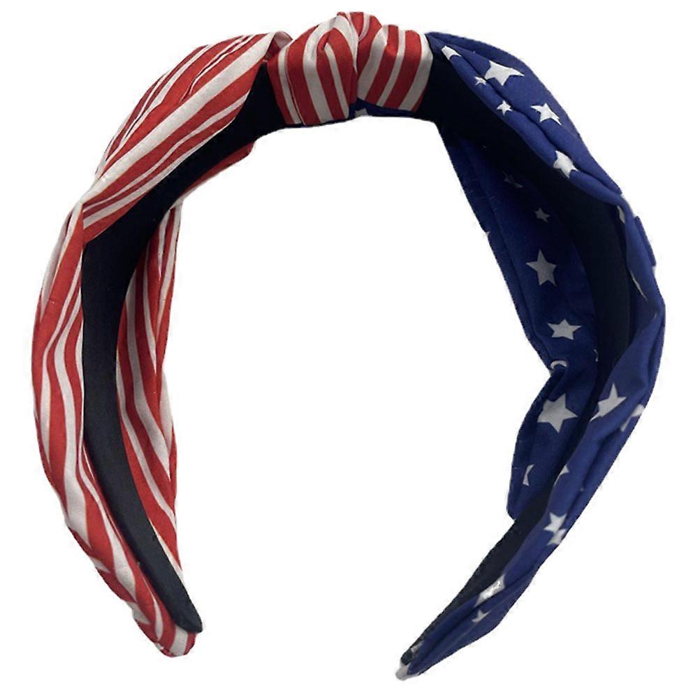 Standout knotted headband, patriotic accessory designed for comfort and style