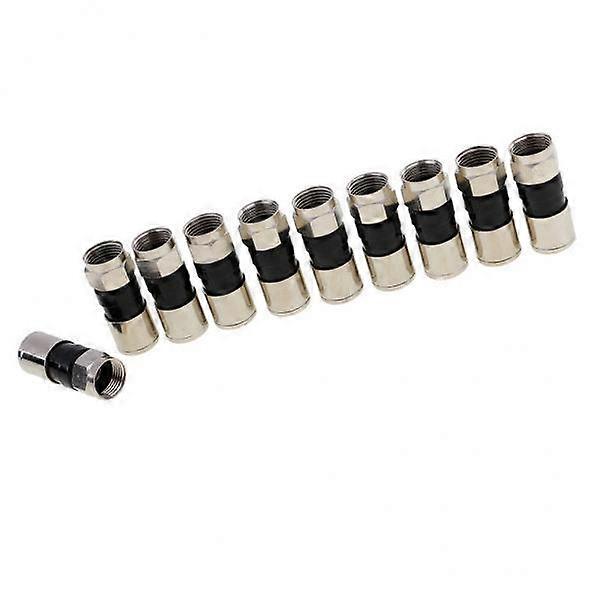 3-10pack 10 Pieces F Compression Plug Connector for RG6 TV