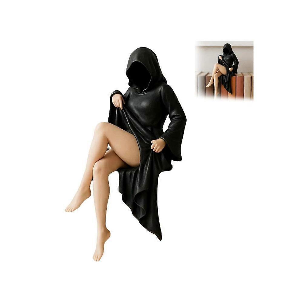 Mysterious Statue - Resin Statue Gothic Decor, Mysterious Bookshelf Sculpture