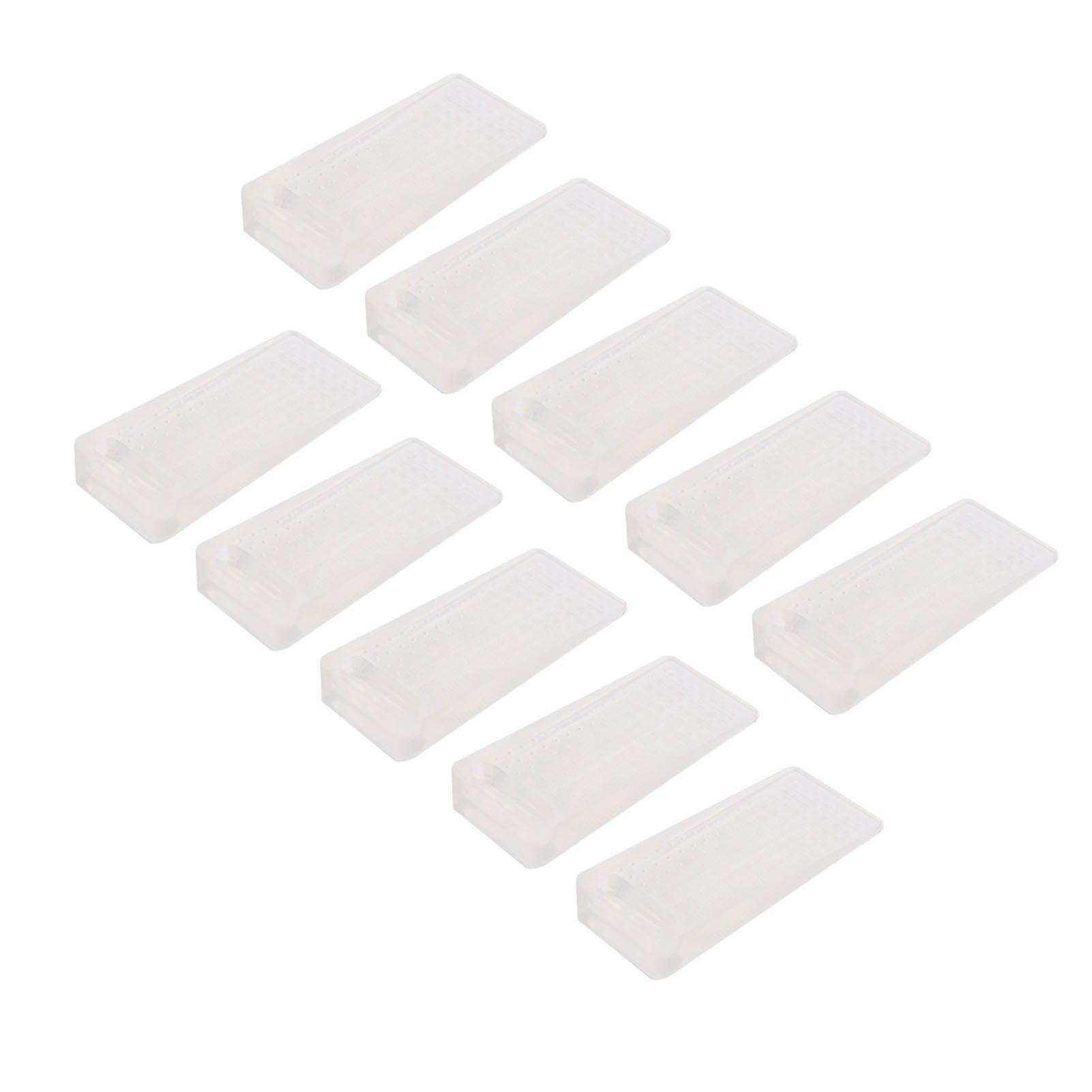 2025 Latest Model  10 Pcs Door Stoppers Drill Free Stackable Transparent TPR