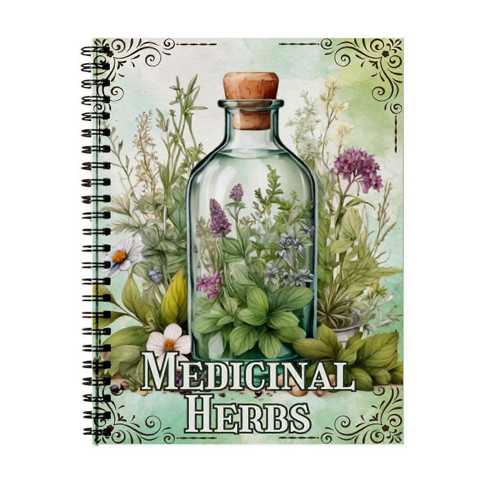 Herbalist Journal Twin Wire Binding Notebook Medicinal Plant Study Notebook For Medicinal Plant Documentation and Note