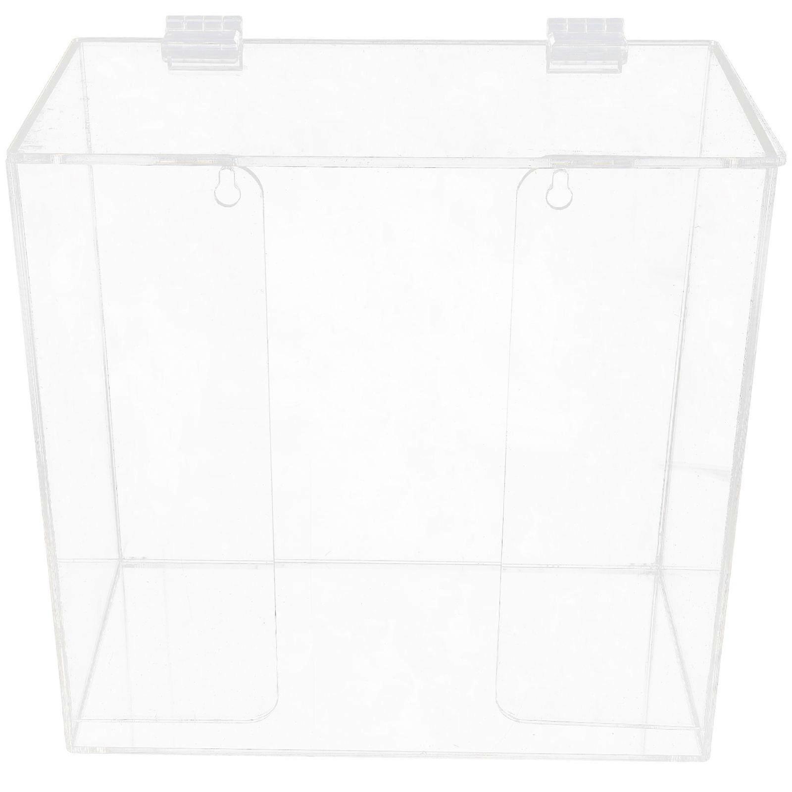 1 Set Acrylic Mask Storage Boxes Portable Mask Holder Transparent Mask Container
