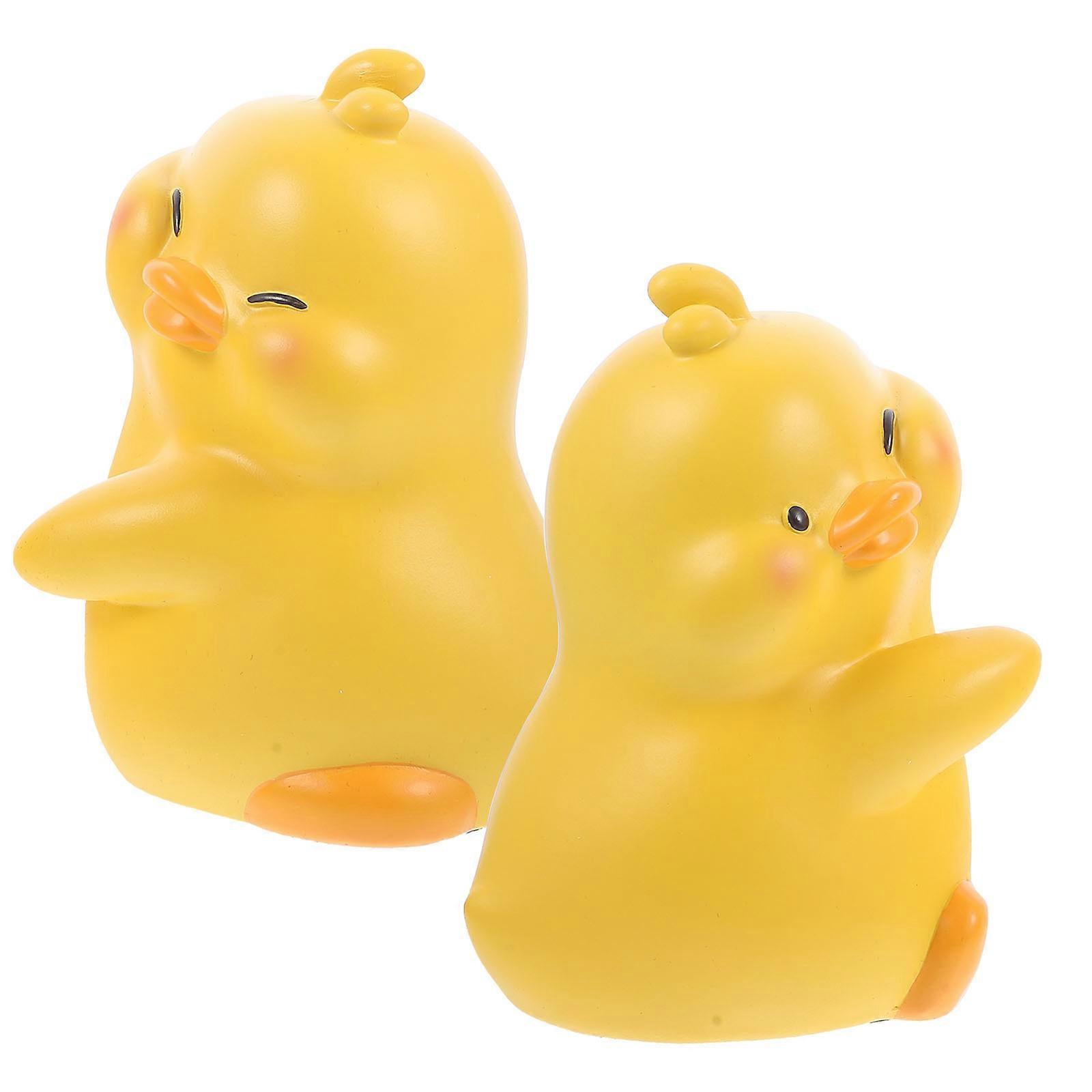 Cute Resin Cartoon Duck Bookend with Hugging Design – Desktop Book Holder for Home, Office, and Study Room Decoration