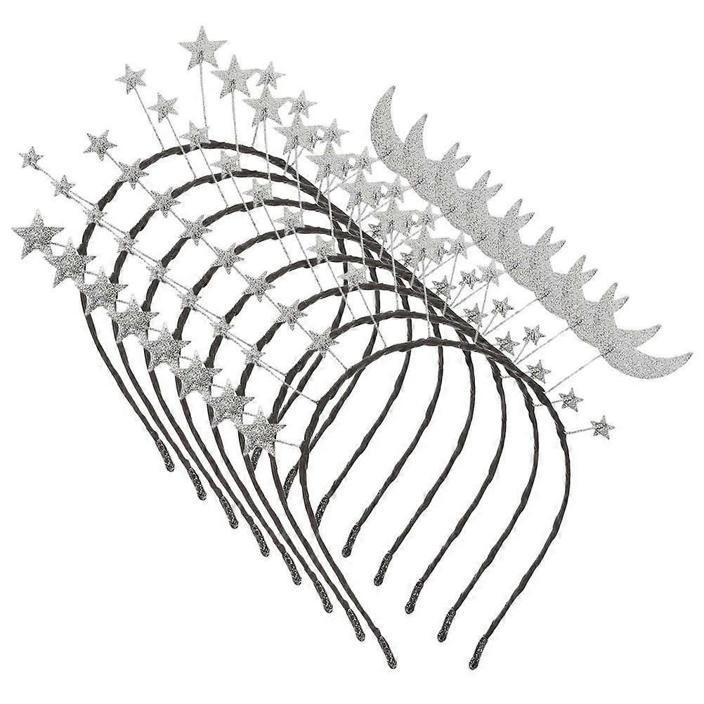 Here's a polished and professional product description for your **8pcs Star And Hoops Glitter Powder Headbands**:
✨ **8 Pack Star & Hoops Glitter