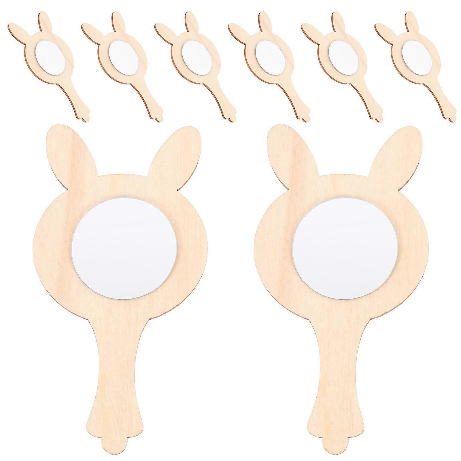 Lovely Hand Mirror Craft Mirrors Unfinished Mirror Diy Project 10Set