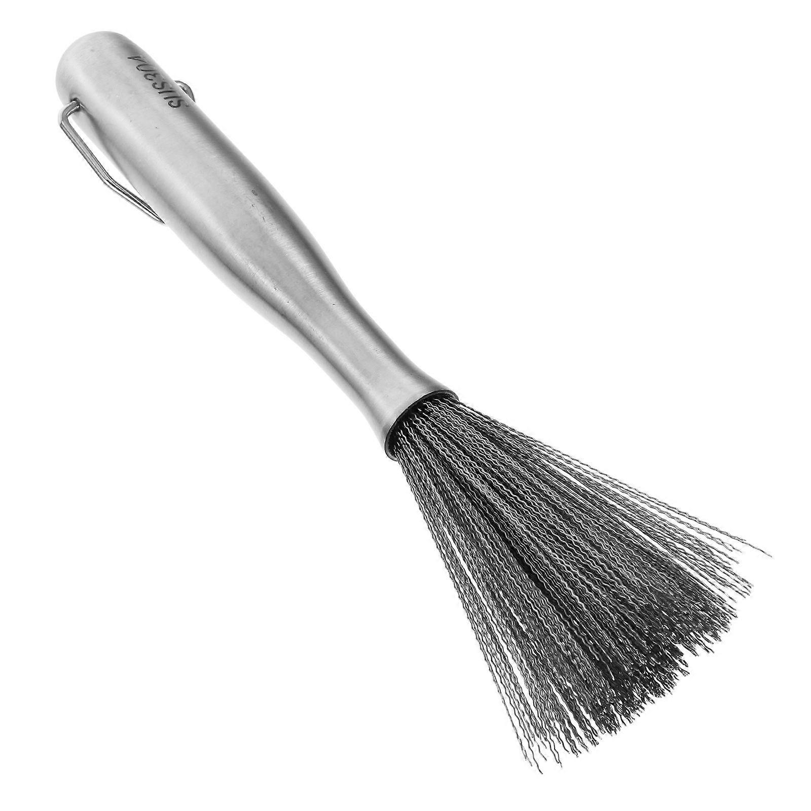 Wok Scrubber Cookware Scrubber Brush Cleaning Pans Kitchen Tools Silver 22.5X7X7CM 1Pcs