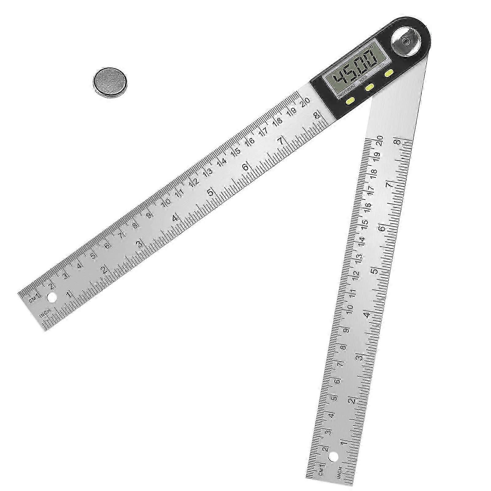 Digitales Winkellineal - 200 mm Edelstahl-LCD-Display 360°-Messwinkel