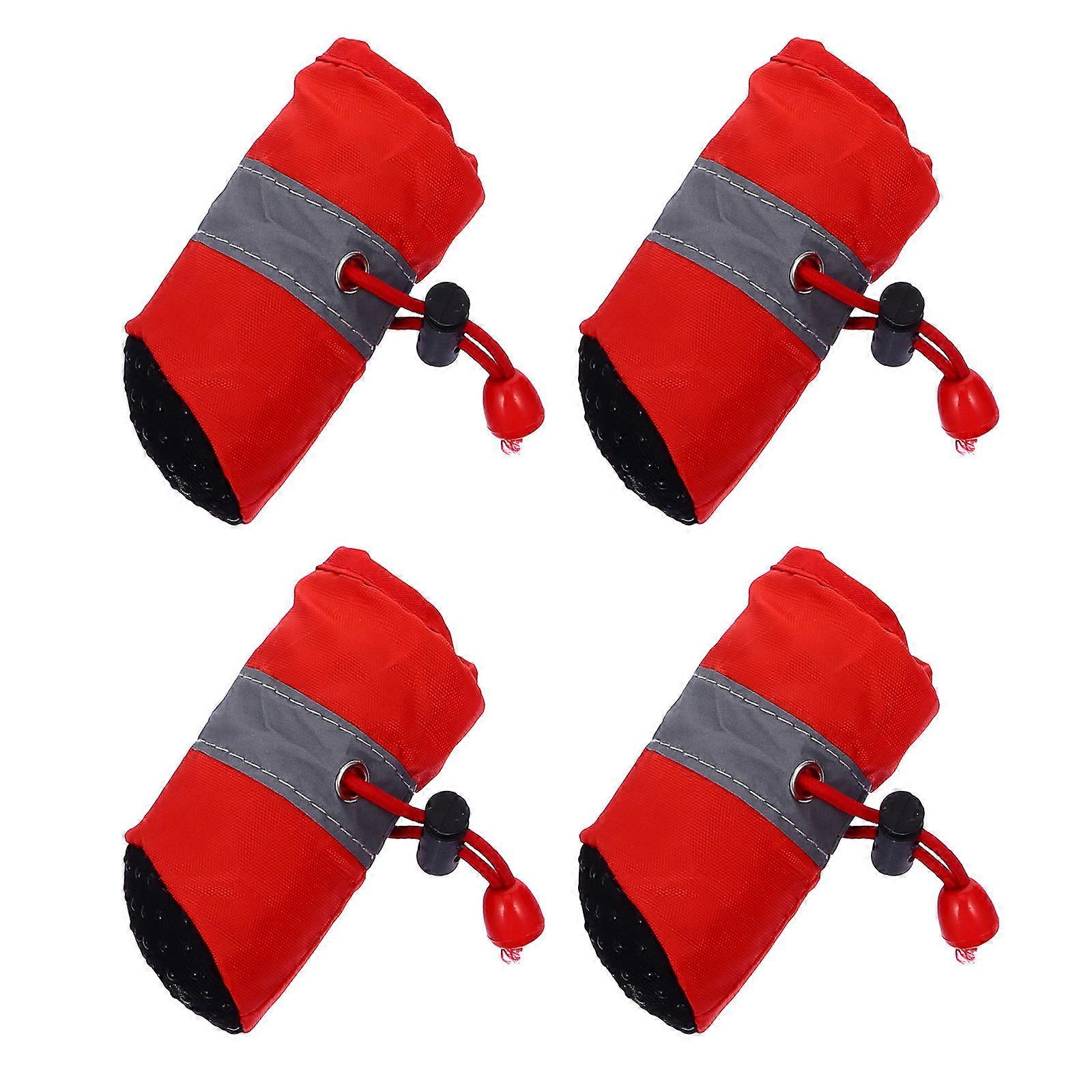 4PCS Christmas Dog Shoes, Soft & Comfortable Non Slip Paw Protectors, Durable Breathable Design for Winter Paws Warmth and Dryness