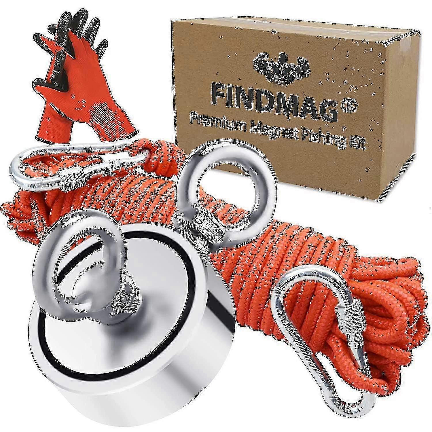 مجموعة الصيد المغناطيسية Aespa ، مغناطيس صيد بقوة سحب قوي 300 كجم ، مغناطيس دائري نيوديميوم للصيد مع حلقات على الوجهين ، لاسترجاعها في R