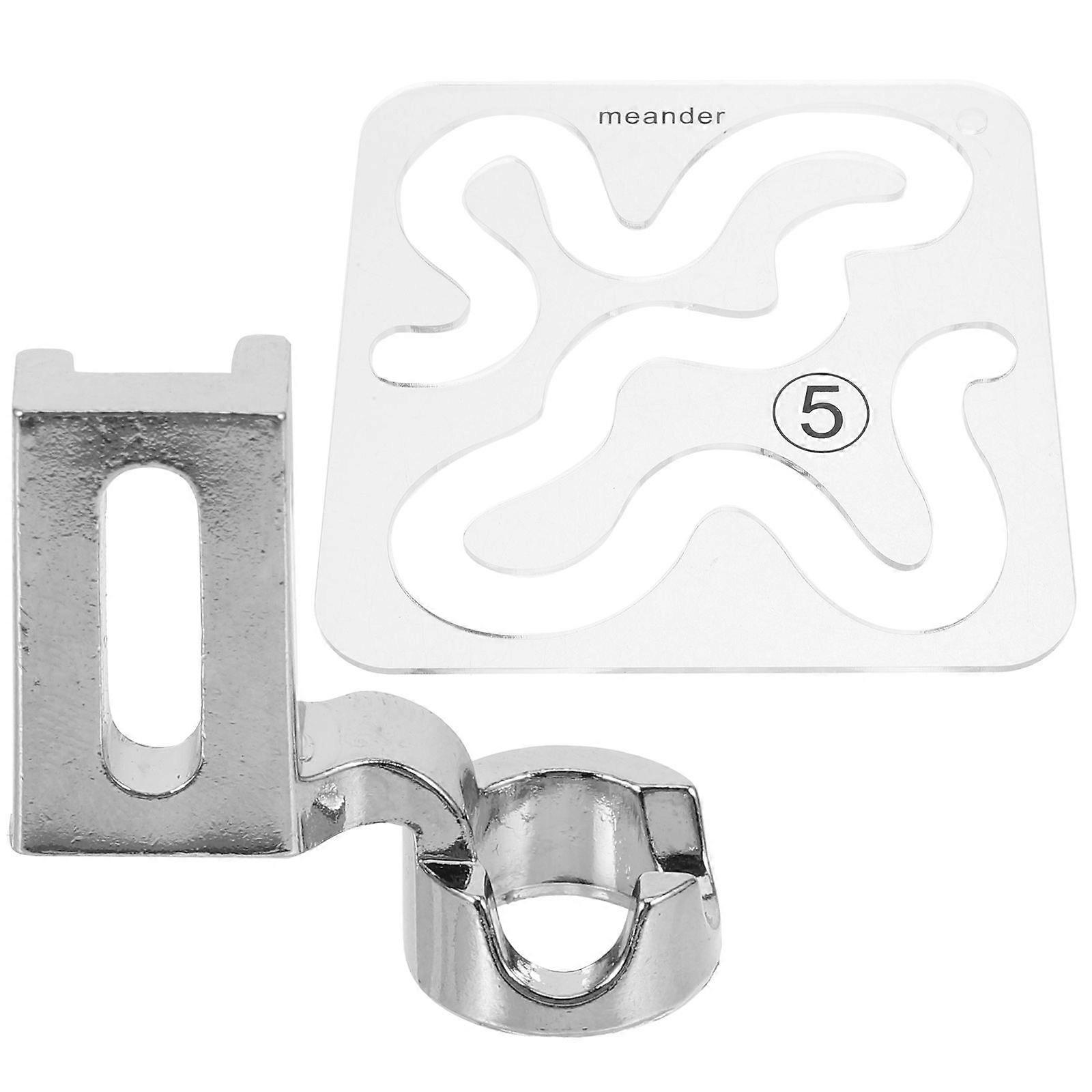 1 Set of Multi-functional Sewing Presser Feet Cutting Ruler Diy Cloth Patchwork Ruler Patchwork Gadget