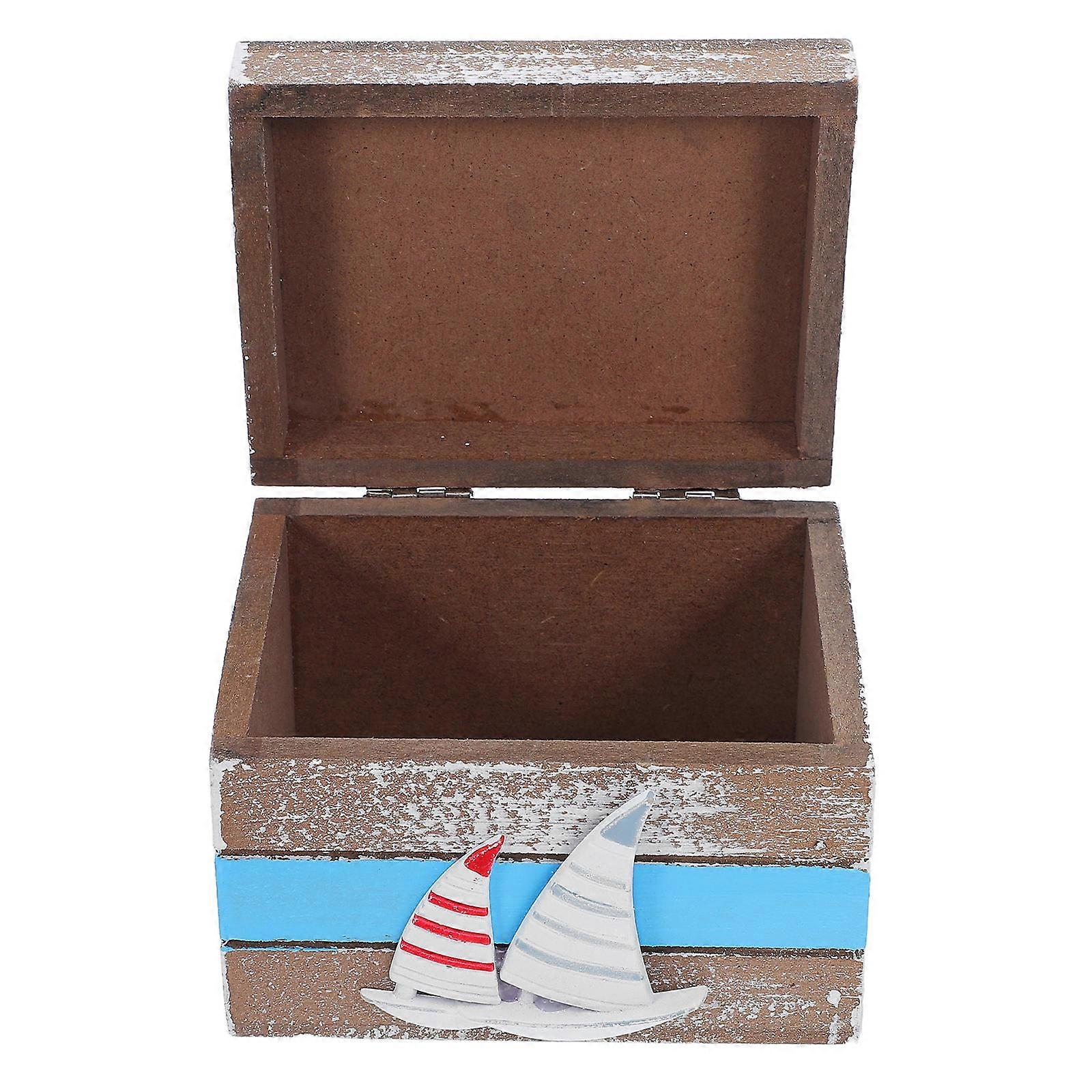 Rustic Ocean Themed Decorative Storage Box for Jewelry and Keepsakes