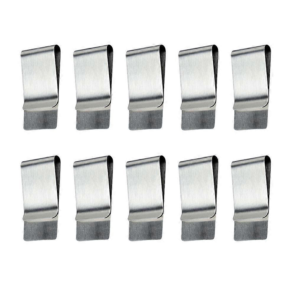 مشابك النقود النحيفة الفولاذ المقاوم للصدأ حامل النقد لمكتب المنزل البنك 10 قطع