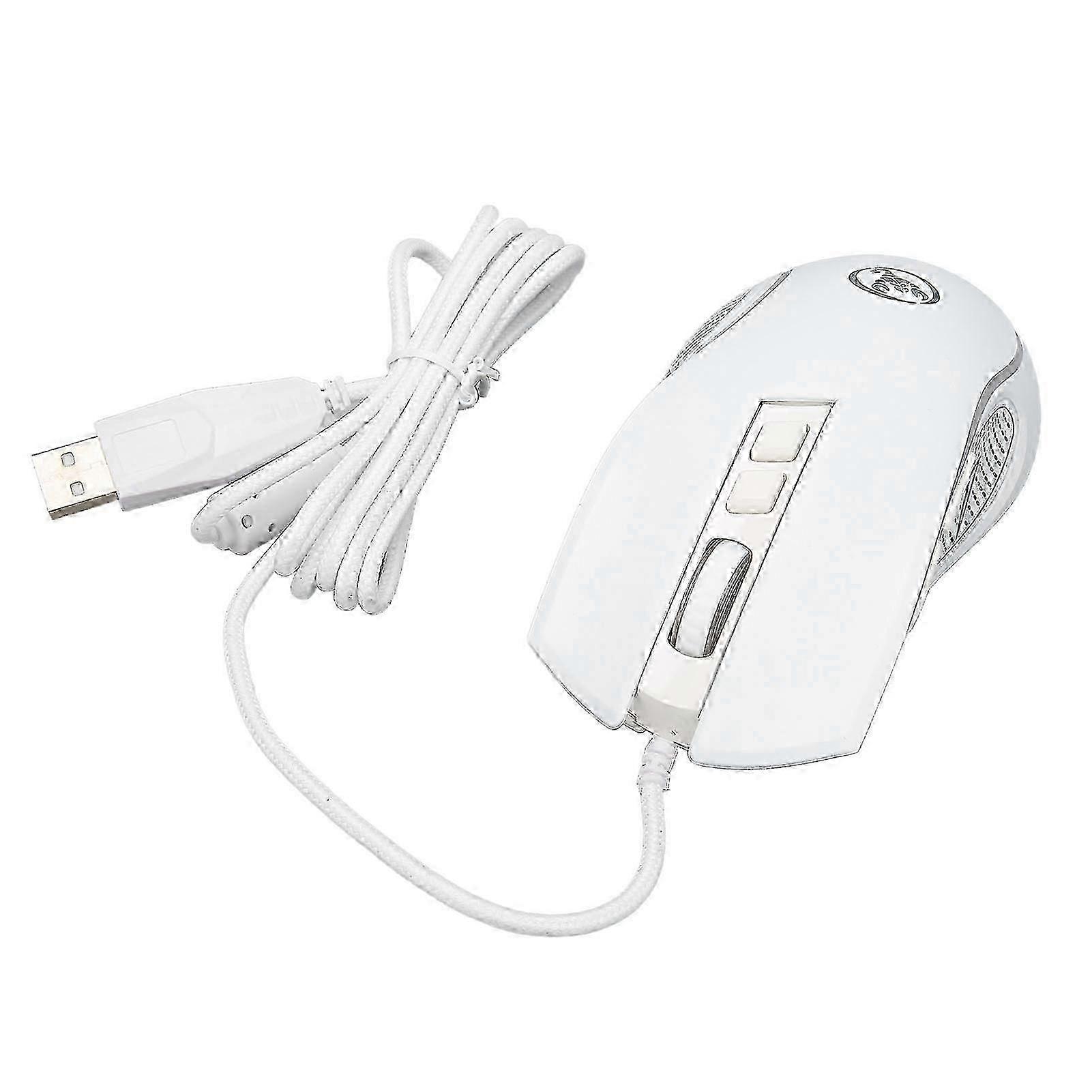 Ergonomic Optical Sensor Wired Mouse with 4 Adjustable DPI, RGB Backlit for Gaming, Office and Home Use, Compatible with Various Laptop Bran