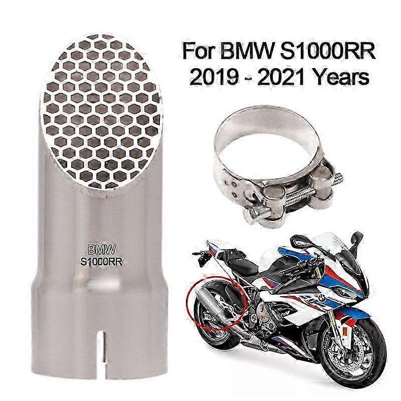 60.5MM Motorcycle Exhaust Mid Pipe System Laser Muffler for Suitable Brand S1000RR 2019 2021 Without DB Killer