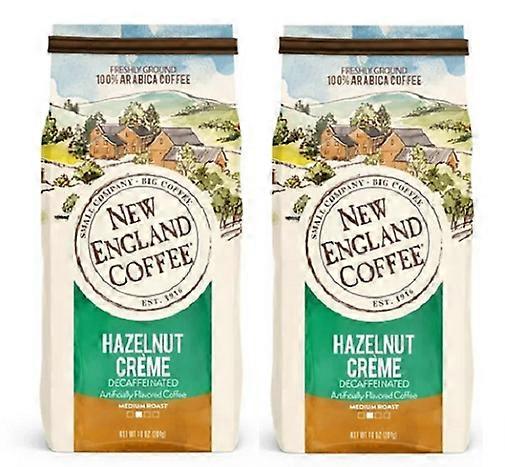 New England Coffee Decaffeinated Hazelnut Creme Ground Coffee 2 Pack