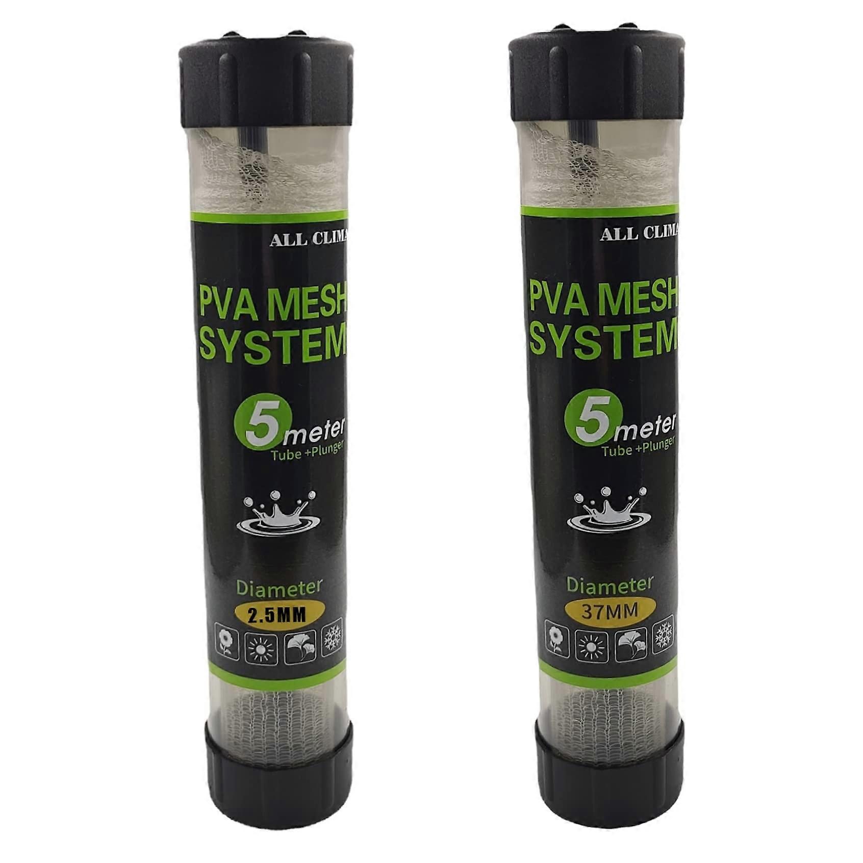 5 m PVA Mesh Bait Bags for Carp Fishing, 37 mm Refill Net Compatible with 25 mm Boilie Bait Rig Tackle Kit