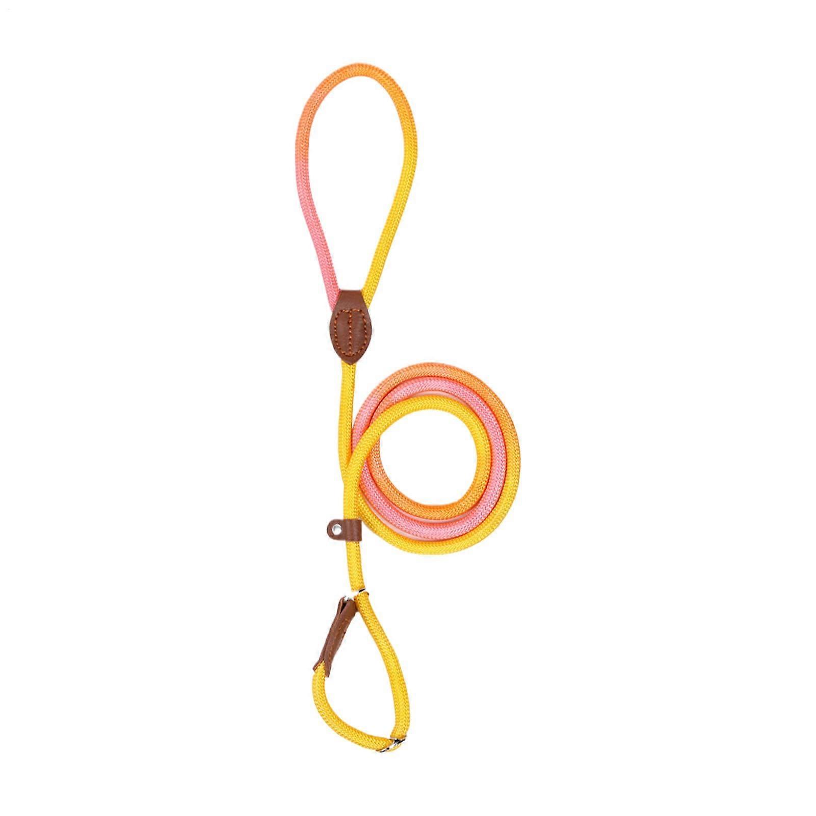 Outdoor Dog Harness, Adjustable NoPull Puppy Leash with Nylon Strap – Enhances Walking Comfort and Happiness for Small to Medium Dogs, Orange Size M