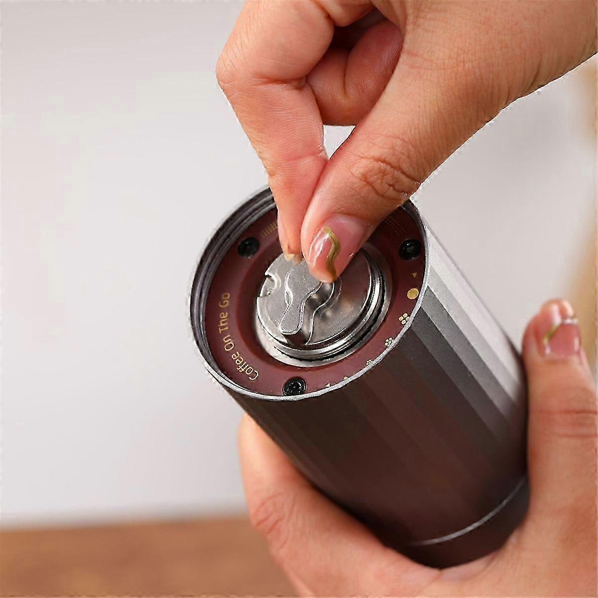 Portable Electric Burr Coffee Grinder: Compact Conical Mill for Espresso Beans - Adjustable & Reusable